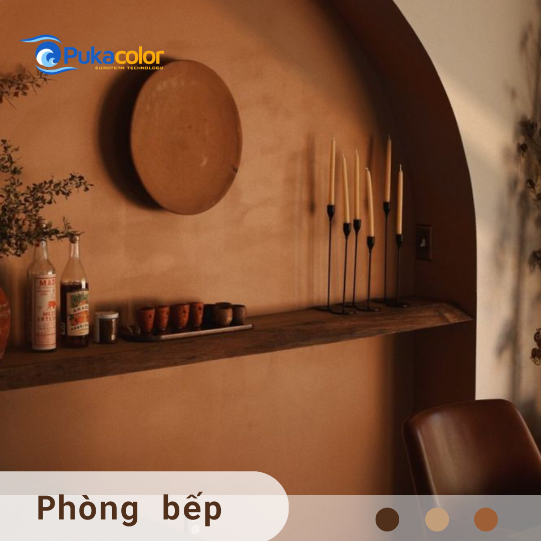 SƠN TƯỜNG ĐẤT – HÀNH TRÌNH TRỞ VỀ VỚI TỰ NHIÊN VÀ HƠI THỞ THỜI GIAN 90S 4 Sơn tường đất cho phòng bếp