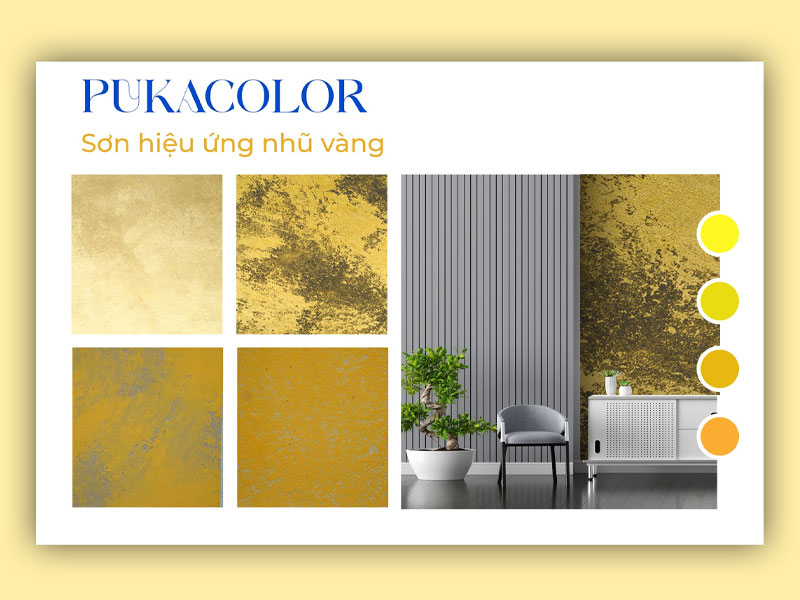 Bảng mẫu sơn nhữ vàng pukacolor